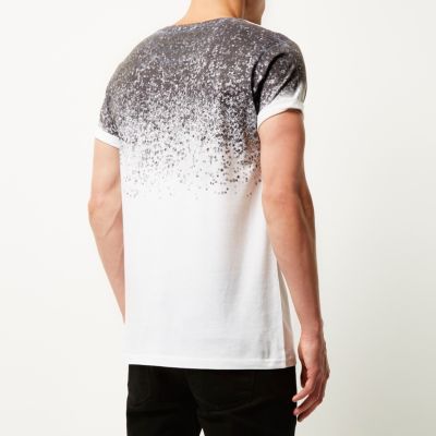 White splatter print t-shirt